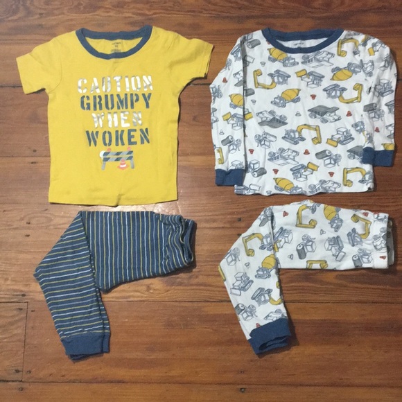Carter's Other - 👷‍♀️👷‍♂️🚧🛠2 Sets Boys 3T Construction Pajamas
